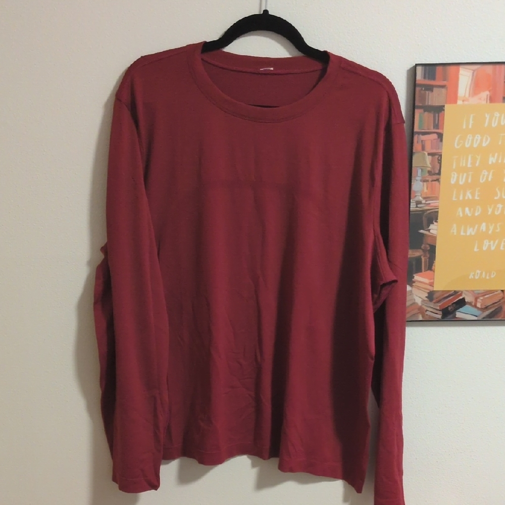 Swiftly Relaxed Long-Sleeve Shirt *Updated Fit Size 12 Dark red And Pink